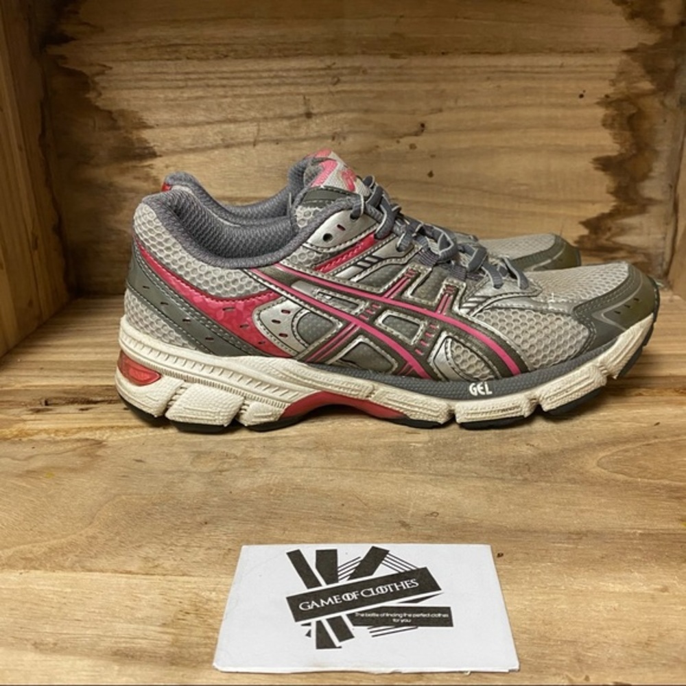 ASICS gel equation grey red running sneakers shoes